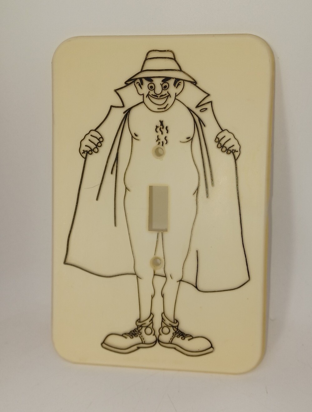 Vintage Flasher Light Switch Cover Plate Dirty Risque 70s gag home decor